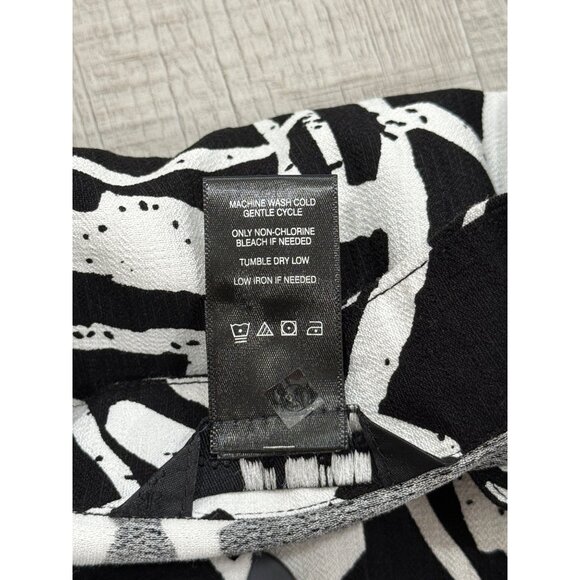 Ali Miles Womens Tunic Geometric Black & White Button-Front Jacket Top Size XL - Picture 8 of 8